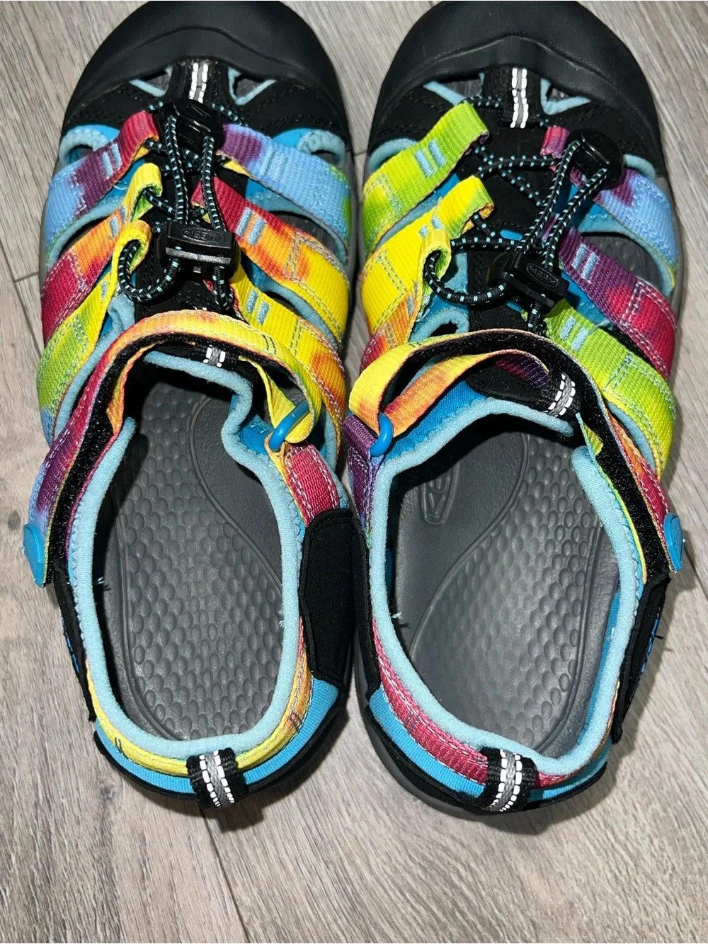 Keen Rainbow Tie Dye Newport Sandals Water Shoes Waterproof Big Kid Size 5